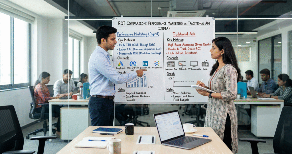 Performance Marketing vs Traditional Ads ROI India